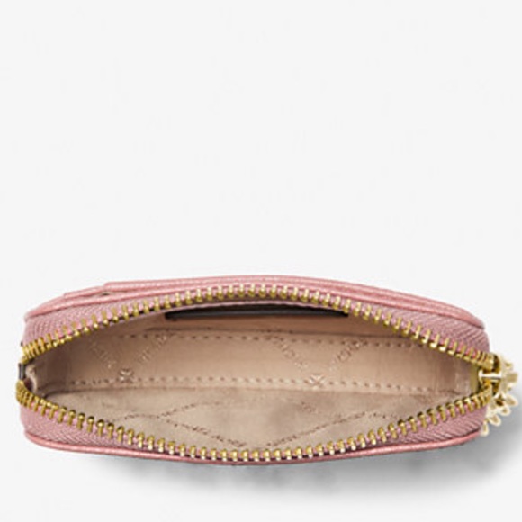 NWT Michael Kors Saffiano Leather Chain Card Case - Picture 2 of 2